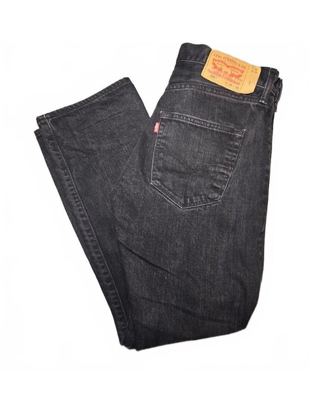 Levi's 501 Original Fit Jeans Mens 32x30 Black Button Fly